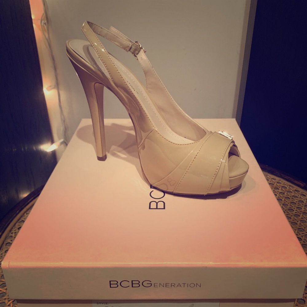 Bgbg sling back heels nude